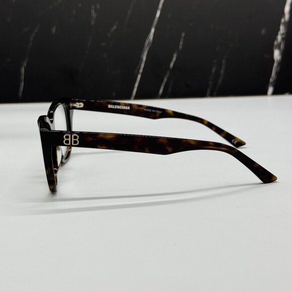 NEW BALENCIAGA BB0131O 005 CAT EYE DARK HAVANA WOMEN EYEGLASSES BALENCIAGA - Picture 6 of 10